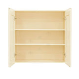 LIFEART CABINETRY Oxford Creamy White Plywood Raised Panel Stock Assembled Wall Kitchen Cabinet (33 in. W x 36 in. H x 12 in. D)