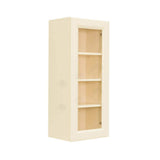 LIFEART CABINETRY Oxford Assembled 21 in. x 42 in. x 12 in. Wall Mullion Raised-Panel Door Cabinet with 3 Shelves in Creamy White