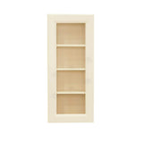 LIFEART CABINETRY Oxford Assembled 21 in. x 42 in. x 12 in. Wall Mullion Raised-Panel Door Cabinet with 3 Shelves in Creamy White
