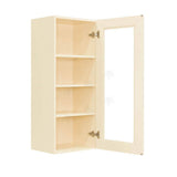 LIFEART CABINETRY Oxford Assembled 21 in. x 42 in. x 12 in. Wall Mullion Raised-Panel Door Cabinet with 3 Shelves in Creamy White