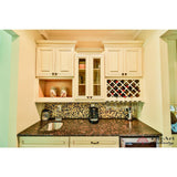 LIFEART CABINETRY Princeton Assembled 24 in. x 36 in. x 15 in. Wall Diagonal Mullion Door Cabinet with 2 Doors in Creamy White