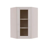 LIFEART CABINETRY Princeton Assembled 24 in. x 30 in. x 12 in. Wall Diagonal Mullion Door Cabinet with 2 Doors in Creamy White