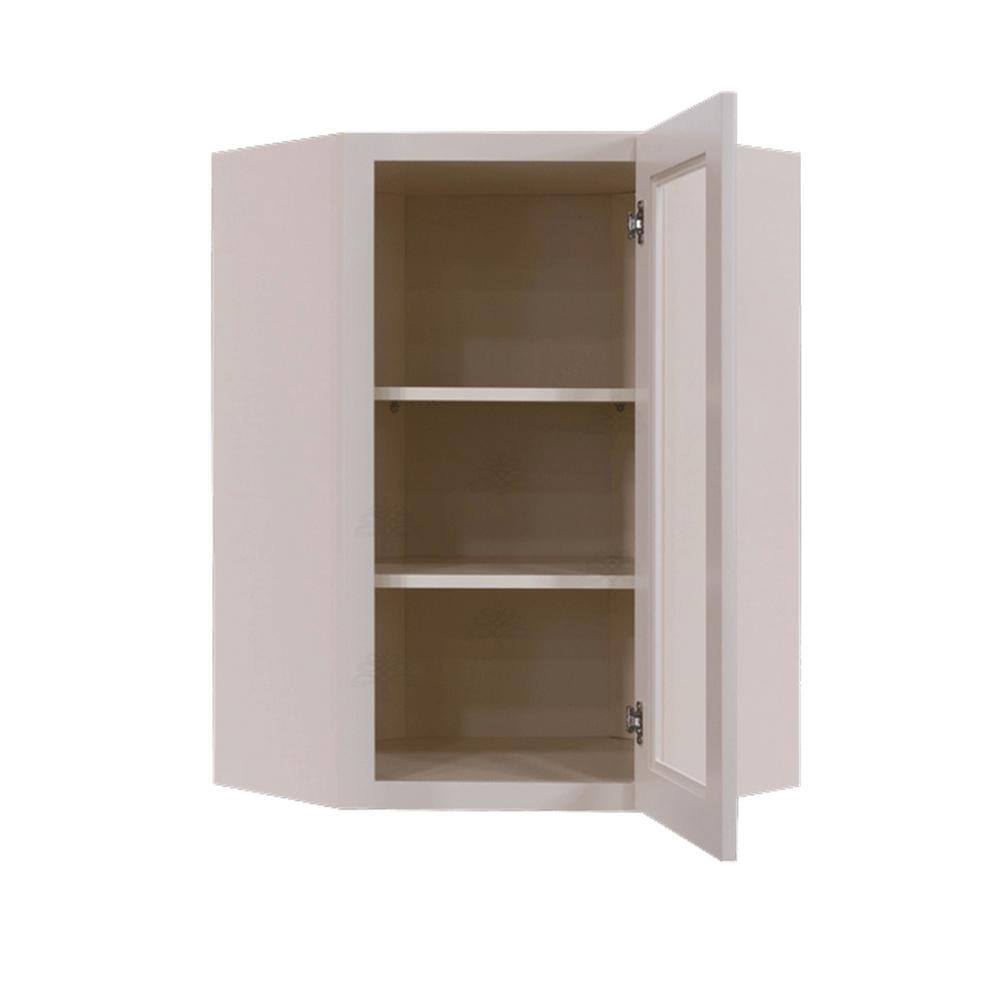 LIFEART CABINETRY Princeton Assembled 24 in. x 36 in. x 12 in. Wall Diagonal Mullion Door Cabinet with 2 Doors in Creamy White