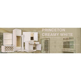 LIFEART CABINETRY Princeton Assembled 24 in. x 36 in. x 12 in. Wall Diagonal Mullion Door Cabinet with 2 Doors in Creamy White