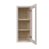 LIFEART CABINETRY Princeton Assembled 15 in. x 30 in. x 12 in. Wall Mullion Door Cabinet with 1 Door 2 Shelves in Creamy White Glazed
