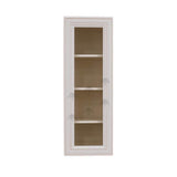 LIFEART CABINETRY Princeton Assembled 18 in. x 42 in. x 12 in. Wall Mullion Door Cabinet with 1 Door 3 Shelves in Creamy White Glazed