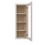 LIFEART CABINETRY Princeton Assembled 18 in. x 42 in. x 12 in. Wall Mullion Door Cabinet with 1 Door 3 Shelves in Creamy White Glazed