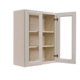 LIFEART CABINETRY Princeton Assembled 33 in. x 30 in. x 12 in. Wall Mullion Door Cabinet with 2 Doors 2 Shelves in Creamy White Glazed