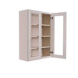 LIFEART CABINETRY Princeton Assembled 33 in. x 42 in. x 12 in. Wall Mullion Door Cabinet with 2 Doors 3 Shelves in Creamy White Glazed