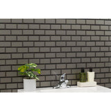 MSI Crisson Bevel Subway Peel and Stick Textured Glass Mosaic Tile, 12 in. x 12 in. x 4mm (1 sq. ft. Sheet)