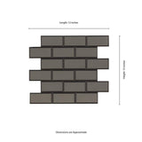 MSI Crisson Bevel Subway Peel and Stick Textured Glass Mosaic Tile, 12 in. x 12 in. x 4mm (1 sq. ft. Sheet)