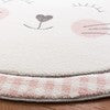 Safavieh Carousel Kids Peek-a-Boo 5 x 5 Pink/Gray Square Indoor Kids Area Rug
