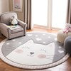 Safavieh Carousel Kids Peek-a-Boo 5 x 5 Pink/Gray Square Indoor Kids Area Rug