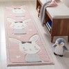 Safavieh Carousel Kids Bunny 5 x 8 Pink/Ivory Indoor Kids Area Rug