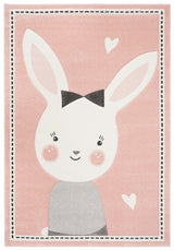 Safavieh Carousel Kids Stork 5 x 5 Pink/Ivory Round Indoor Kids Area Rug