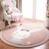 Safavieh Carousel Kids Stork 5 x 5 Pink/Ivory Round Indoor Kids Area Rug