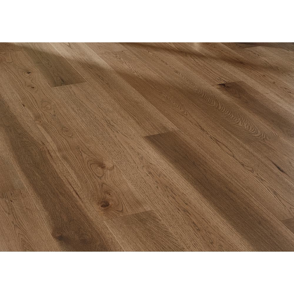ASPEN FLOORING Crown Hickory 1/2 in. T x 7.5 in. W Water Resistant Wire Brushed Engineered Hardwood Flooring (31.09 sqft/case)