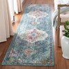 Safavieh Crystal Fable 2 x 5 Teal/Orange Indoor Distressed Overdyed Vintage Handcrafted Runner