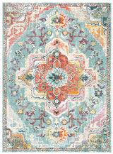 Safavieh Crystal Celeste 2 x 7 Light Blue/Fuchsia Indoor Distressed/Overdyed Vintage Runner