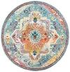 Safavieh Crystal Fable 2 x 5 Teal/Orange Indoor Distressed Overdyed Vintage Handcrafted Runner