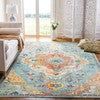 Safavieh Crystal Celeste 2 x 7 Light Blue/Fuchsia Indoor Distressed/Overdyed Vintage Runner