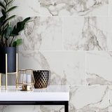 MSI Crystal Bianco 12 in. x 24 in. Polished Porcelain Floor and Wall Tile (16 sq. ft. /Case)