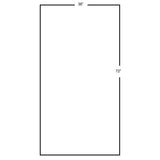 Swan Crystal Colors 36 in. x 72 in. 1-Piece Easy Up Adhesive Corner Panel in Gray Glass