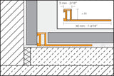 Schluter Systems DILEX-BWA 0.375-in W x 98.5-in L Stone Grey PVC Tile Edge Trim