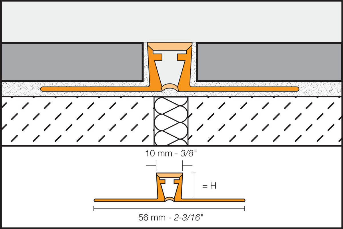 Schluter Systems DILEX-BWB 0.5-in W x 98.5-in L Dark Anthracite PVC Tile Edge Trim