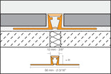 Schluter Systems DILEX-BWB 0.375-in W x 98.5-in L Stone Grey PVC Tile Edge Trim