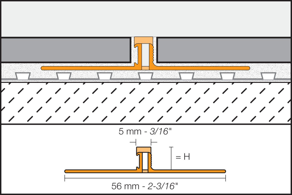 Schluter Systems DILEX-BWS 0.25-in W x 98.5-in L Dark Anthracite PVC Tile Edge Trim