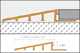 Schluter Systems RENO-RAMP 0.563-in W x 98.5-in L Satin Anodized Aluminum Reducer Tile Edge Trim