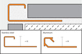 Schluter Systems QUADEC 0.25-in W x 1-in L Black Brown Color-Coated Aluminum Tile Edge Trim