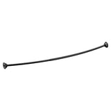 Moen 54-in to 72-in Matte Black Fixed Single Curve Shower Rod