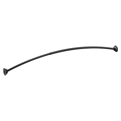 Moen 54-in to 72-in Matte Black Fixed Single Curve Shower Rod