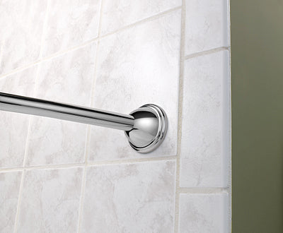 Moen 54 in. to 72 in. Adjustable Curved Shower Rod in Chrome