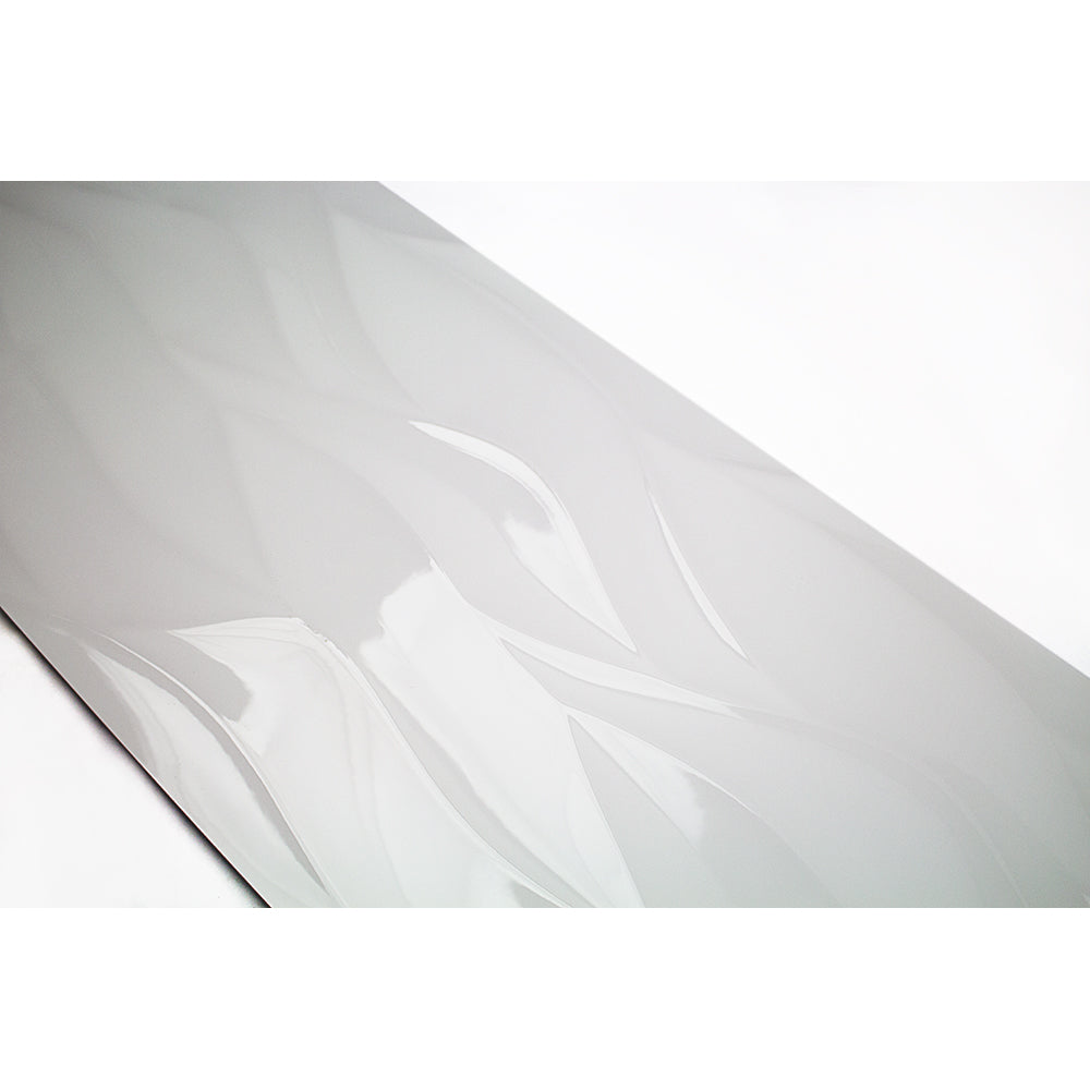Billowy Clouds White 12x36 Polished Ceramic Wall Tile - Lux Tile