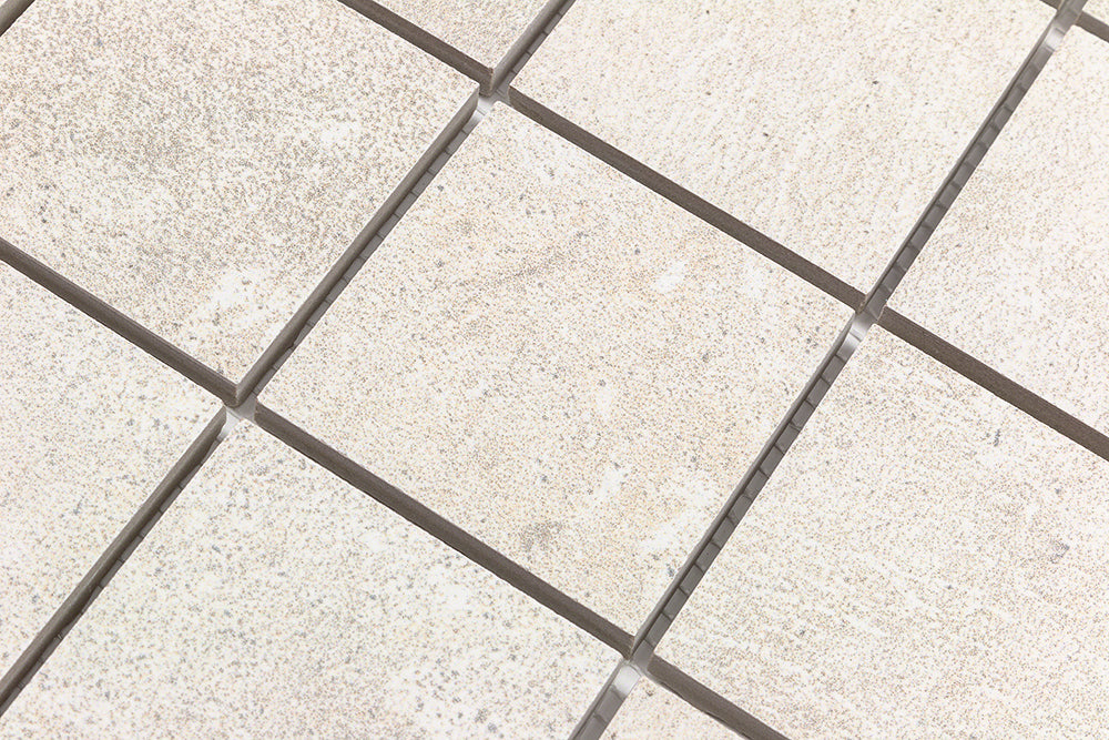 Marbella Desert Sand Beige 2x2 Matte Porcelain Mosaic Tile - Lux Tile