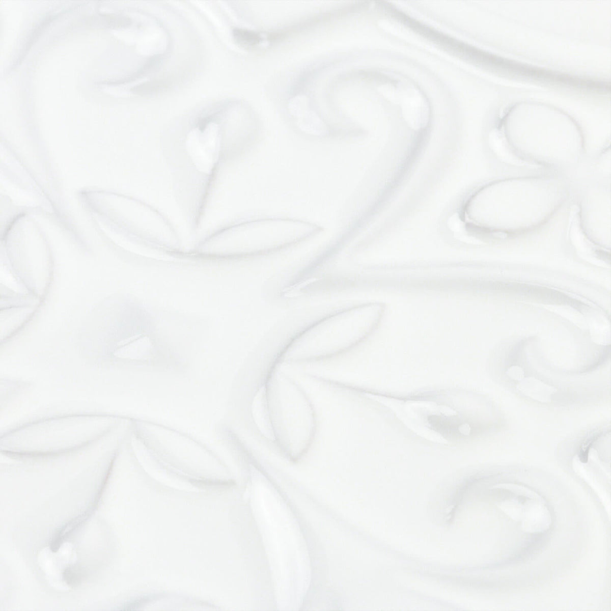 Byzantine Florid Bianco White 6x7 Arabesque Polished Ceramic Wall Tile