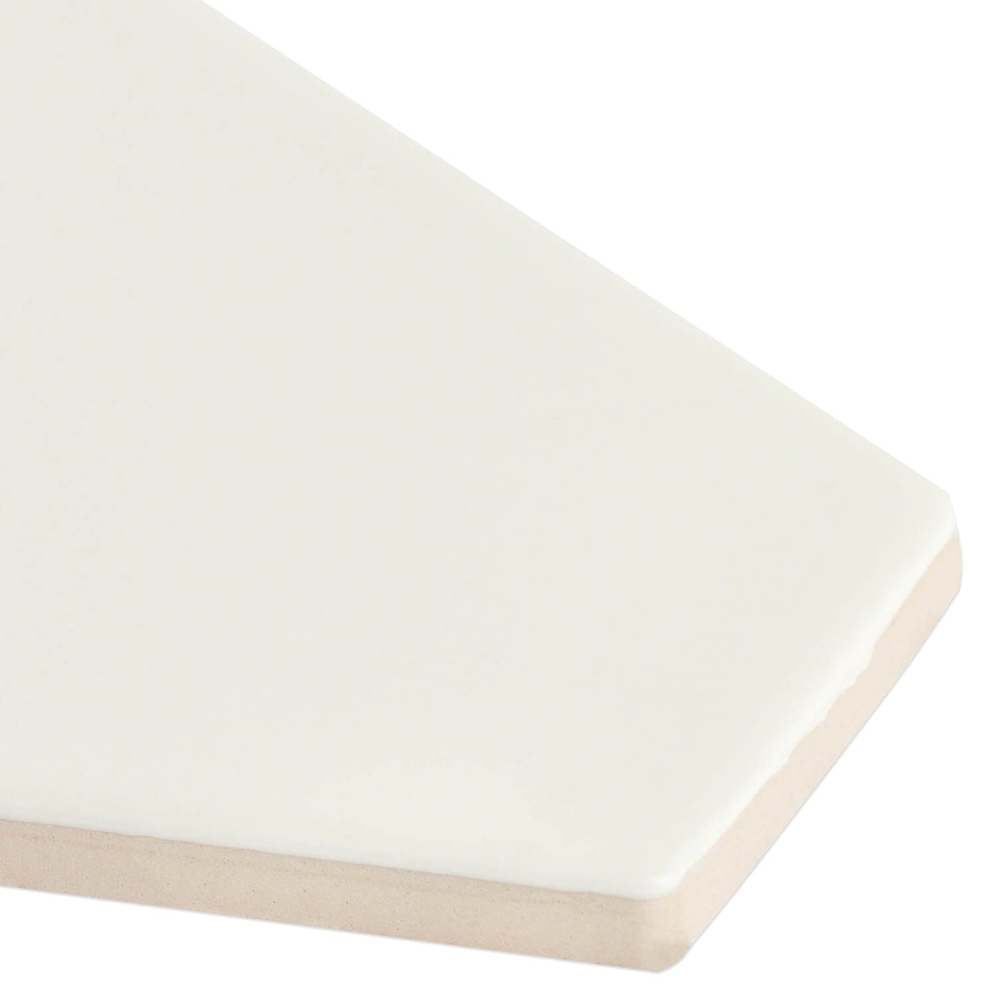 Manchester Vanilla Hexagon Glossy Ceramic Wall Tile - Lux Tile