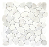 Emser Cultura 10-Pack White Natural Stone Pebble Mosaic Tile, Honed, 12-in x 12-in Mesh