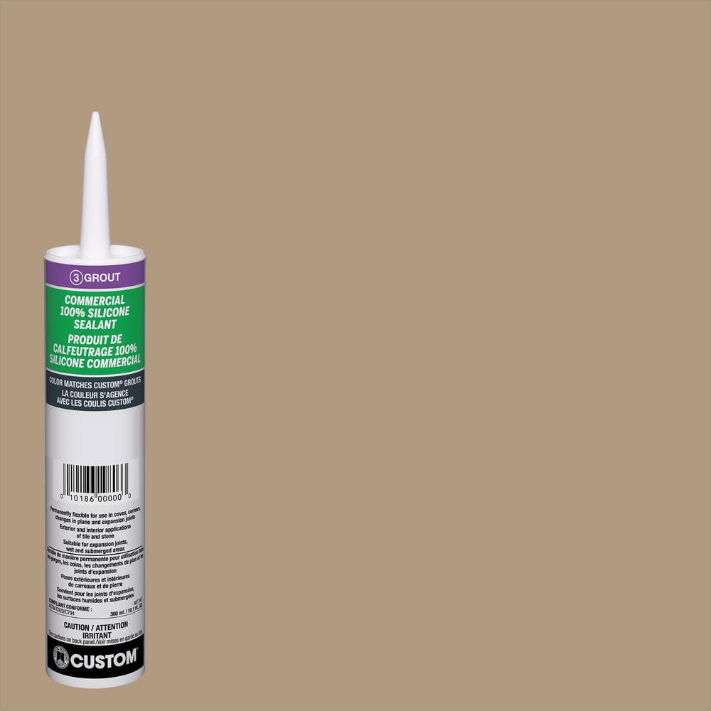 Custom Building Products Commercial #186 Khaki 10.1 oz. Silicone Caulk