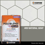 Custom Building Products Polyblend Plus #09 Natural Gray 1 lb. Sanded Grout