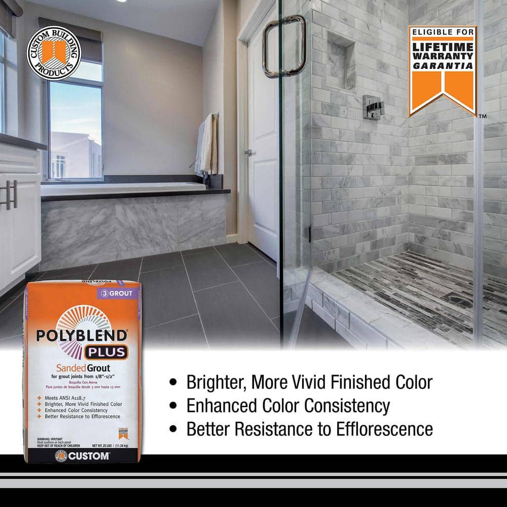 Custom Building Products Polyblend Plus #09 Natural Gray 1 lb. Sanded Grout