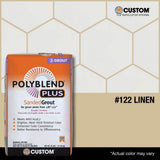 Custom Building Products Polyblend Plus #122 Linen 1 lb. Sanded Grout