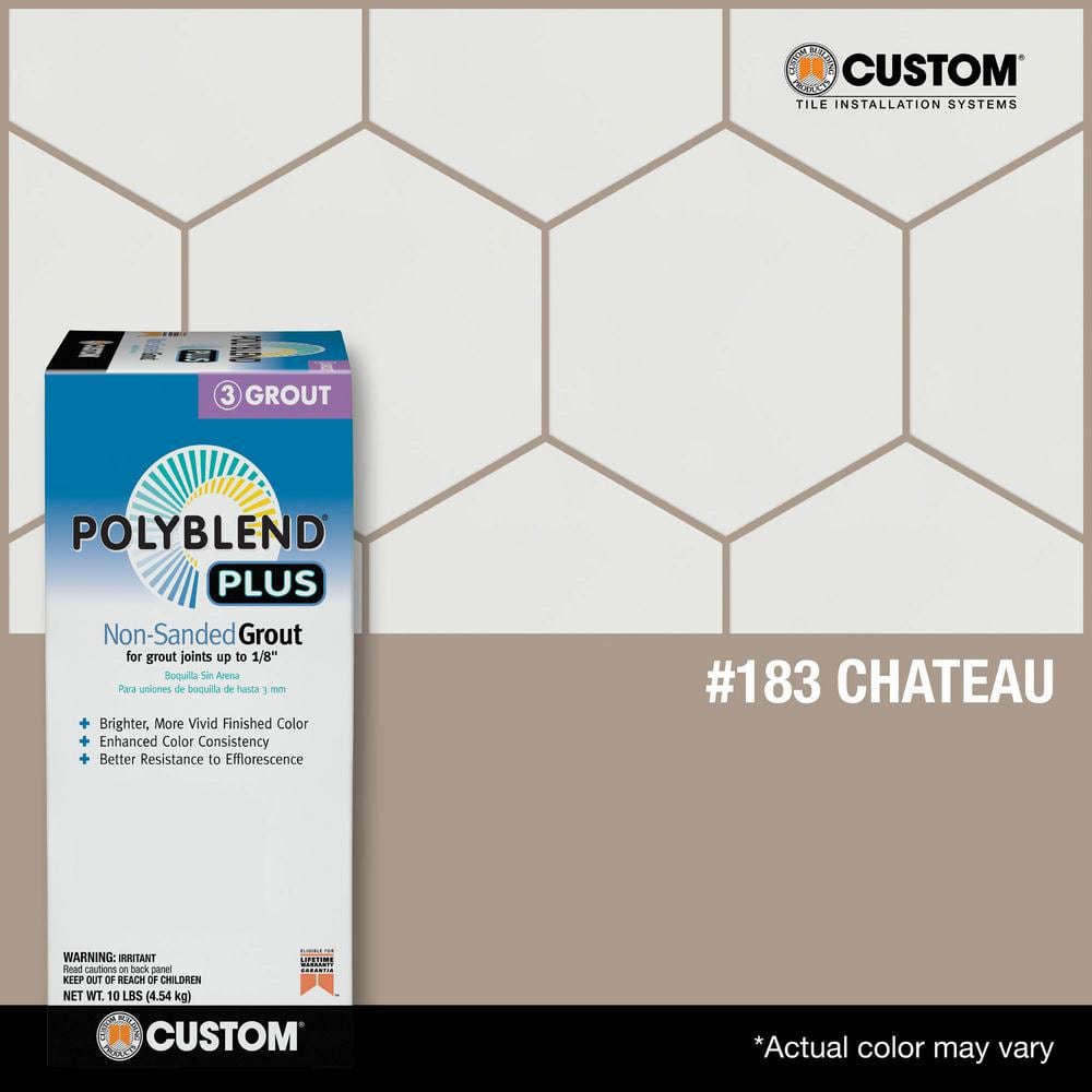 Custom Building Products Polyblend Plus #183 Chateau 10 lb. Unsanded Grout