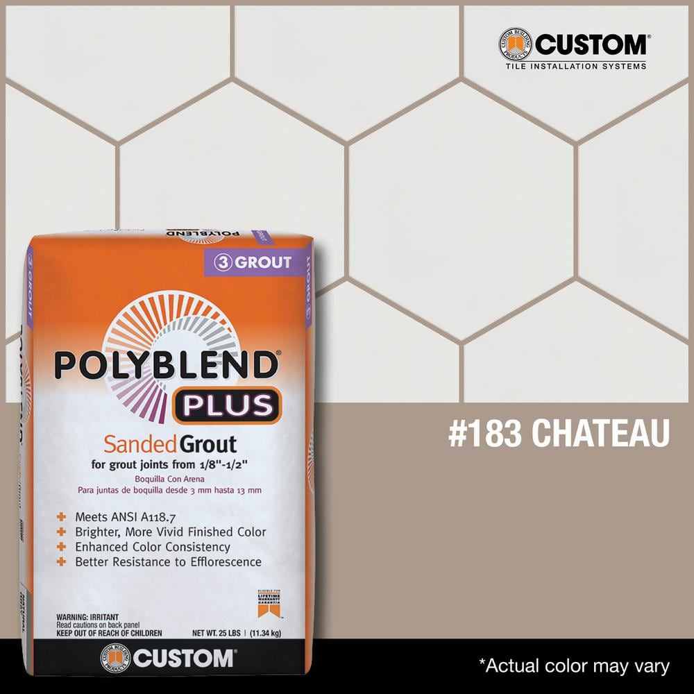 Custom Building Products Polyblend Plus #183 Chateau 25 lb. Sanded Grout
