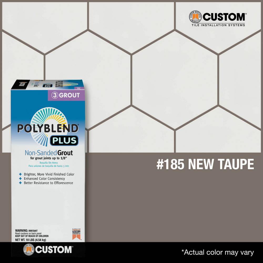 Custom Building Products Polyblend Plus #185 New Taupe 10 lb. Unsanded Grout
