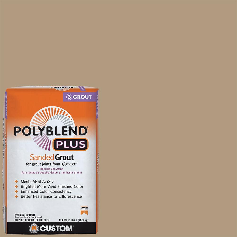 Custom Building Products Polyblend Plus #186 Khaki 25 lb. Sanded Grout