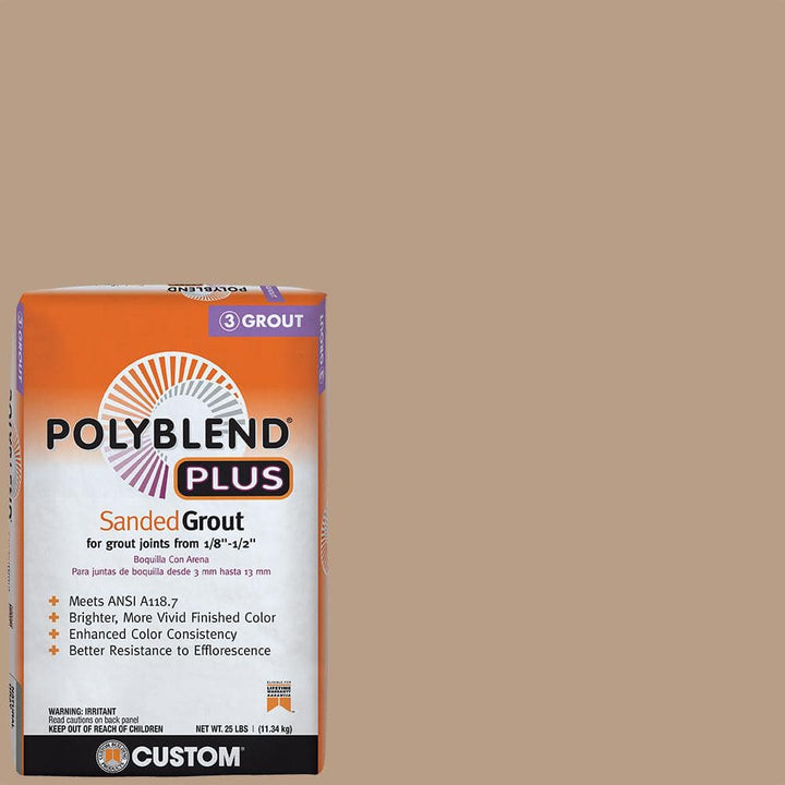 Custom Building Products Polyblend Plus #380 Haystack 25 lb. Sanded Grout